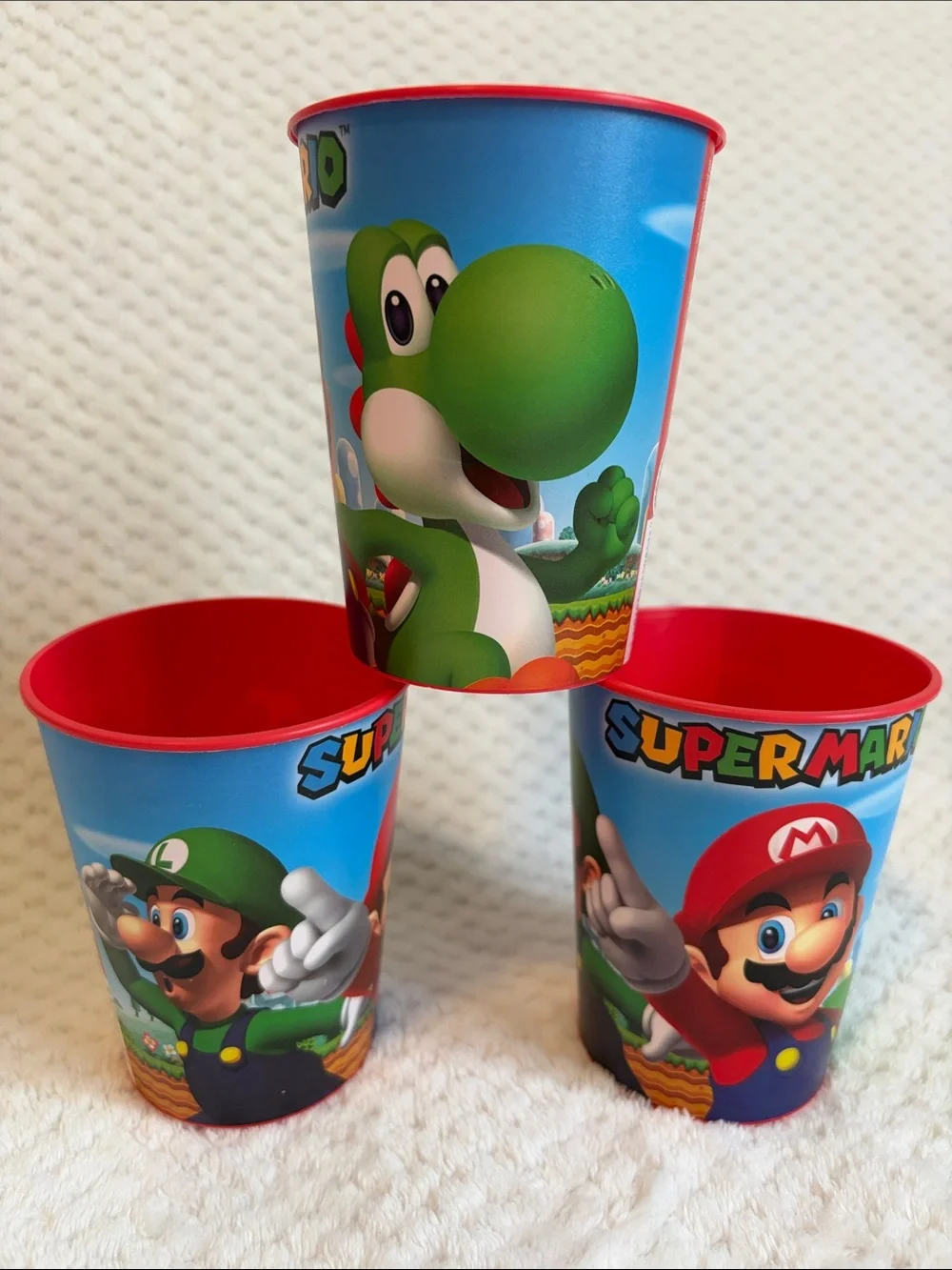 Nintendo Super Mario Plastic Party Cups 16 Oz - 3 Pack